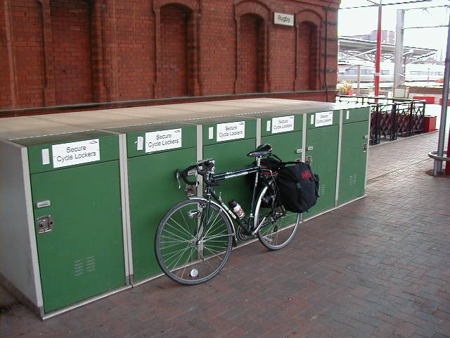Secure cycle storage at Rugby Railway Station