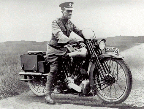 T.E. Lawrence on Brough Superior