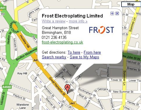 Frost Electroplating on Google Maps