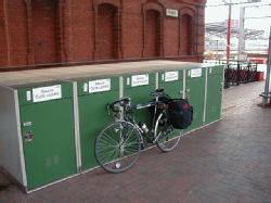 Secure cycle storage Rugby Railway Station