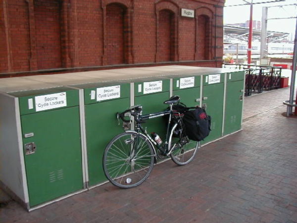 Secure cycle storage Rugby Railway Station