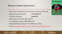 Call for Papers - Research Culture 2023