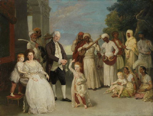 Group Portrait of Sir Elijah and Lady Impey, c.1783-1784